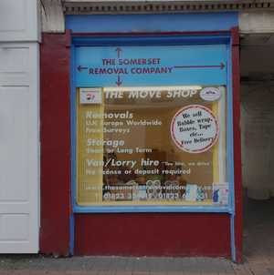 Shop front of the Somerset Removal Company